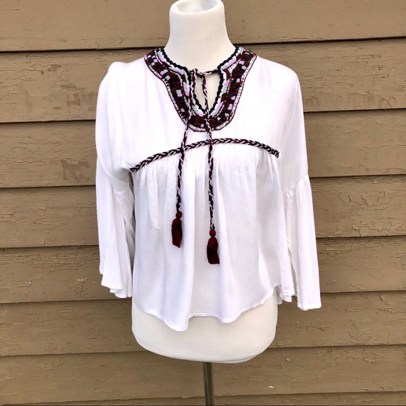Banjara Tops - Banjara boho peasant top with bell sleeves!